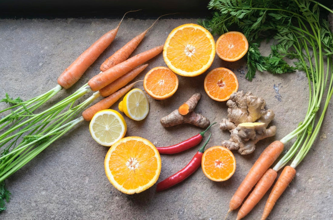 Smoothie carota, zenzero e Arancia del Sud